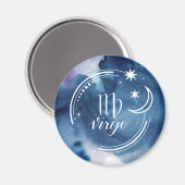 Aimant Astrologie de l'aquarelle - Virgo (Recto/Verso)