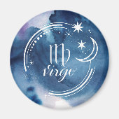 Aimant Astrologie de l'aquarelle - Virgo (Devant)