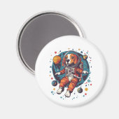 Aimant Astronaut Beagle � Chien Explorateur Spatial (Recto/Verso)