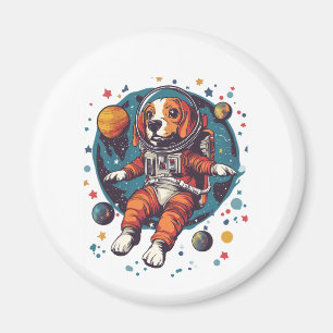 Aimant Astronaut Beagle � Chien Explorateur Spatial