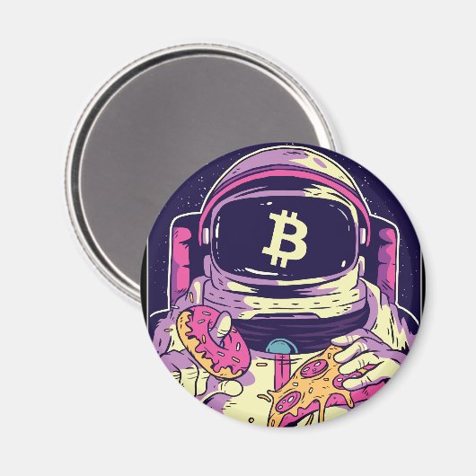 Aimant Astronaut BITCOIN-Crypto (Recto/Verso)