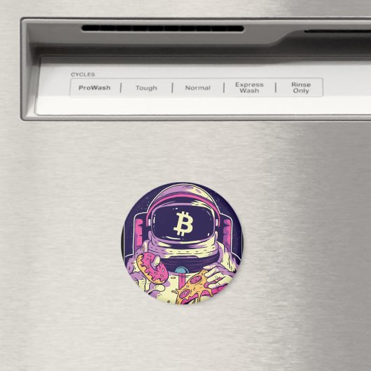 Aimant Astronaut BITCOIN-Crypto (In Situ (Lave-vaisselle))