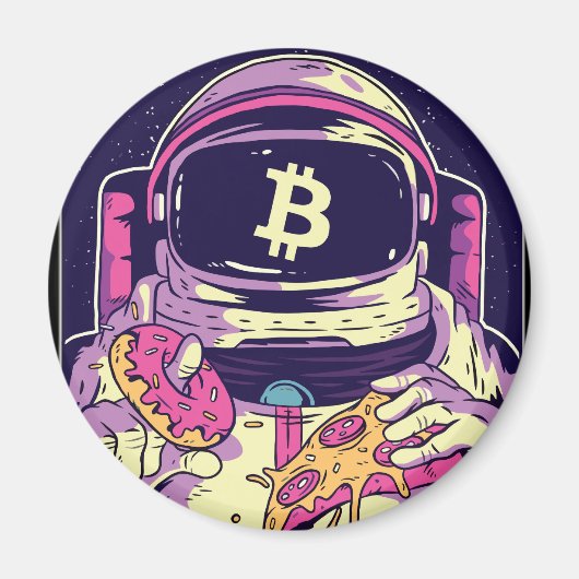 Aimant Astronaut BITCOIN-Crypto (Devant)