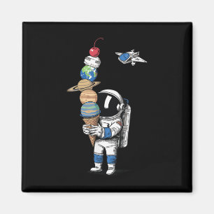 Aimant Astronaut Ice Cream Planètes Space Boys Girls Enfa