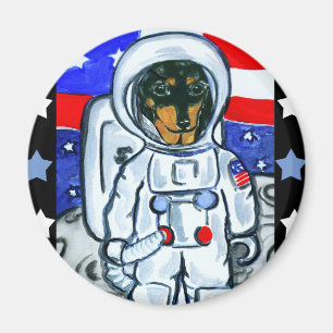Aimant Astronaute dachshund