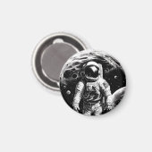 Aimant Astronaute dans l'espace (Recto/Verso)