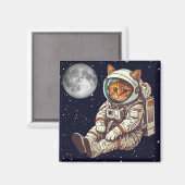 Aimant Astronaute du chat (Recto/Verso)