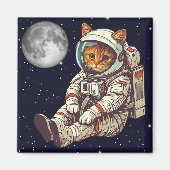 Aimant Astronaute du chat (Devant)