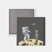 Aimant Astronaute et extraterrestre (Recto/Verso)