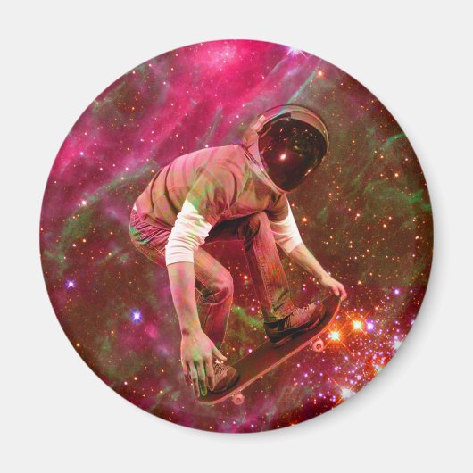 Aimant Astronaute skateboard (Devant)