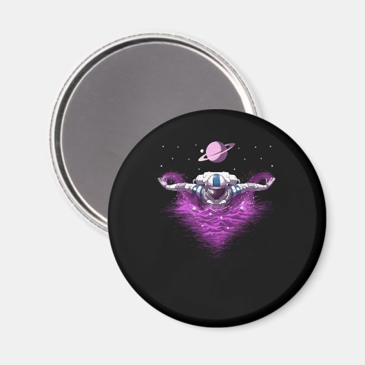 Aimant Astronaute spatial Swimmer (Recto/Verso)
