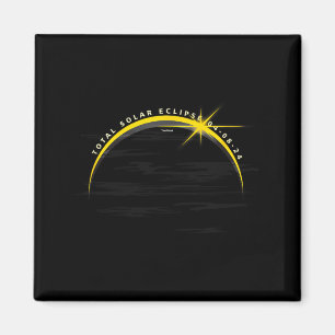 Aimant Astronomie éclipse solaire avril 2024 lune montre