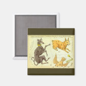 Aimant Astronomie Vintage, Carte Céleste du Ciel étoilé (Recto/Verso)