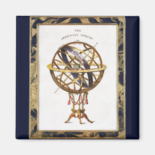 Aimant Astronomie vintage, sphère artificielle ou militai