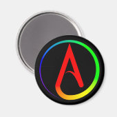 Aimant Atheist Symbol Rainbow (Recto/Verso)