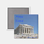 Aimant Athènes design magnétique Grèce (Recto/Verso)