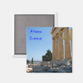 Aimant Athènes design magnétique Grèce (Recto/Verso)
