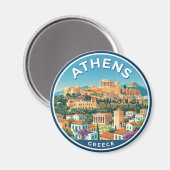 Aimant Athènes Grèce (Recto/Verso)