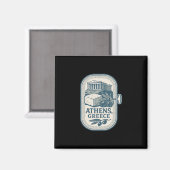Aimant Athènes Grèce Souvenir Fromage Grec Et Conception (Recto/Verso)