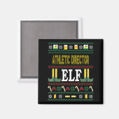 Aimant Athletic Director Elf Funny Christmas Gift  (Recto/Verso)