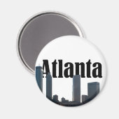 Aimant Atlanta Georgia Skyline avec Atlanta dans le ciel (Recto/Verso)