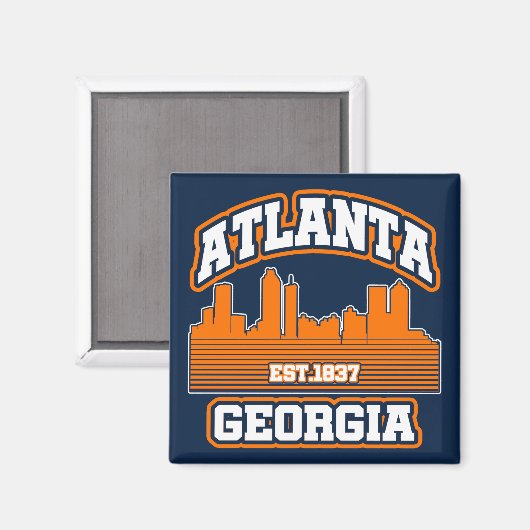 Aimant Atlanta, Géorgie (Recto/Verso)