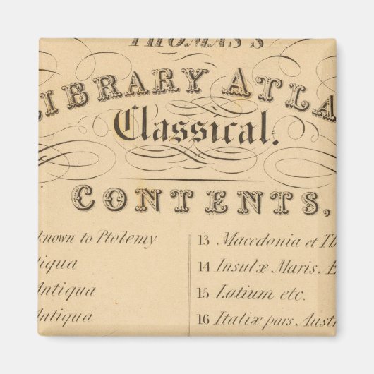 Aimant Atlas de la bibliothèque de Thomas (Devant)