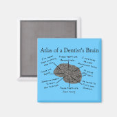 Aimant Atlas du cerveau d'un dentiste (Recto/Verso)
