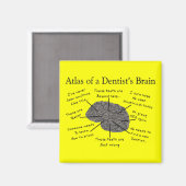 Aimant Atlas du cerveau d'un dentiste (Recto/Verso)