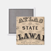 Aimant Atlas du Delaware (Recto/Verso)