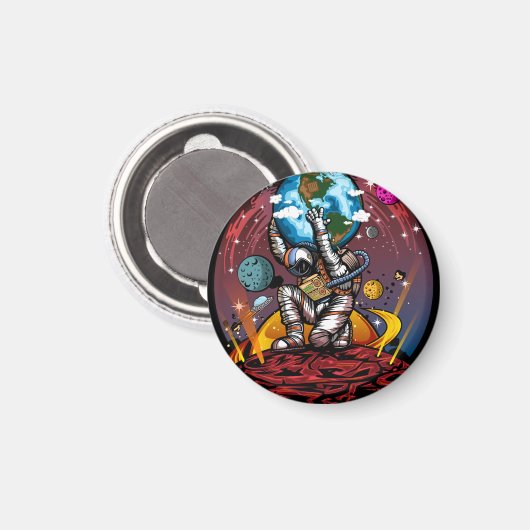 Aimant Atlas Space Man (Recto/Verso)