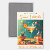 Aimant Atomic Futuristic Cosmic Storm Martini (Recto/Verso)