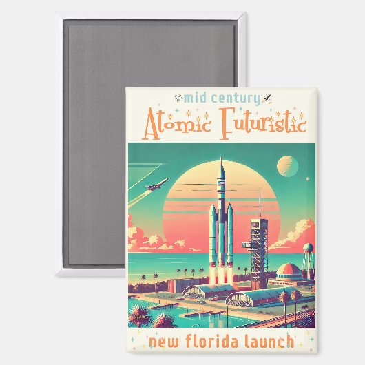Aimant Atomic Futuristic New Florida Launch Site (Recto/Verso)