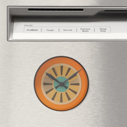 Aimant Atomic Futuristic Orange Slice Clock Image (In Situ (Lave-vaisselle))