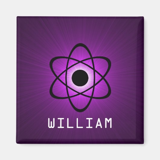 Aimant atomique Nerdy, violet (Devant)