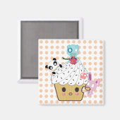 Aimant Attaque à la cupcake ! (>_<) (Recto/Verso)