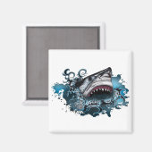 Aimant Attaque de requins (Recto/Verso)