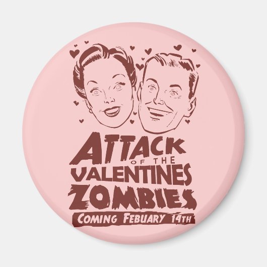 Aimant Attaque des Valentines Zombies (Devant)