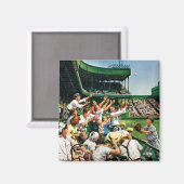 Aimant Atteindre la balle de course à domicile (Recto/Verso)