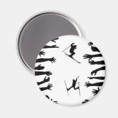 Aimant Atteindre le ski (Recto/Verso)