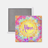 Aimant Atteindre Plutôt Fun Floral Moderne Inspirivity (Recto/Verso)