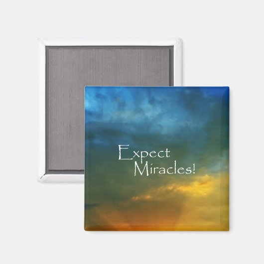 Aimant Attendez-vous à Miracles ! (Recto/Verso)
