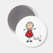 Aimant Attente d'un bouton jumeaux (Recto/Verso)