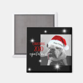 Aimant Attentes de Noël 2020, Huey dans chapeau de Santa. (Recto/Verso)