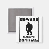 Aimant Attention à l'affiche Sasquatch (Recto/Verso)