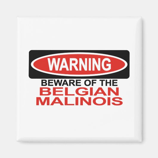 Aimant Attention Aux Malinois Belges (Devant)