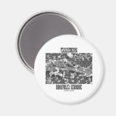 Aimant Attention! Biofilm intérieur (micro-organismes) (Recto/Verso)