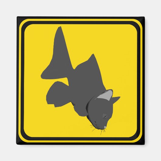 Aimant Attention : Catfish Xing ! (Devant)