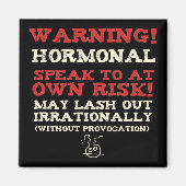 Aimant Attention! Hormonal (Devant)