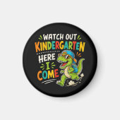Aimant Attention maternelle j'arrive Dino (Devant)